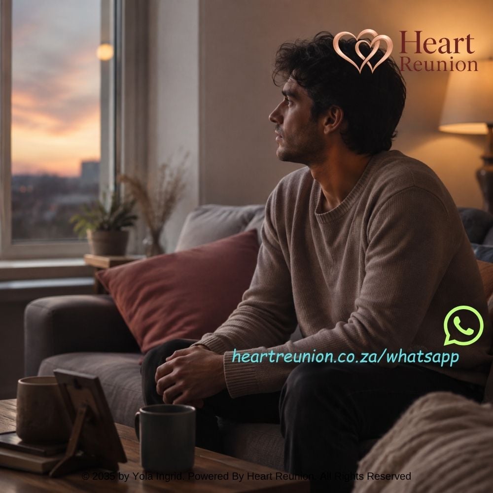 Person sitting alone after a breakup, reflecting on love, healing and reconciliation