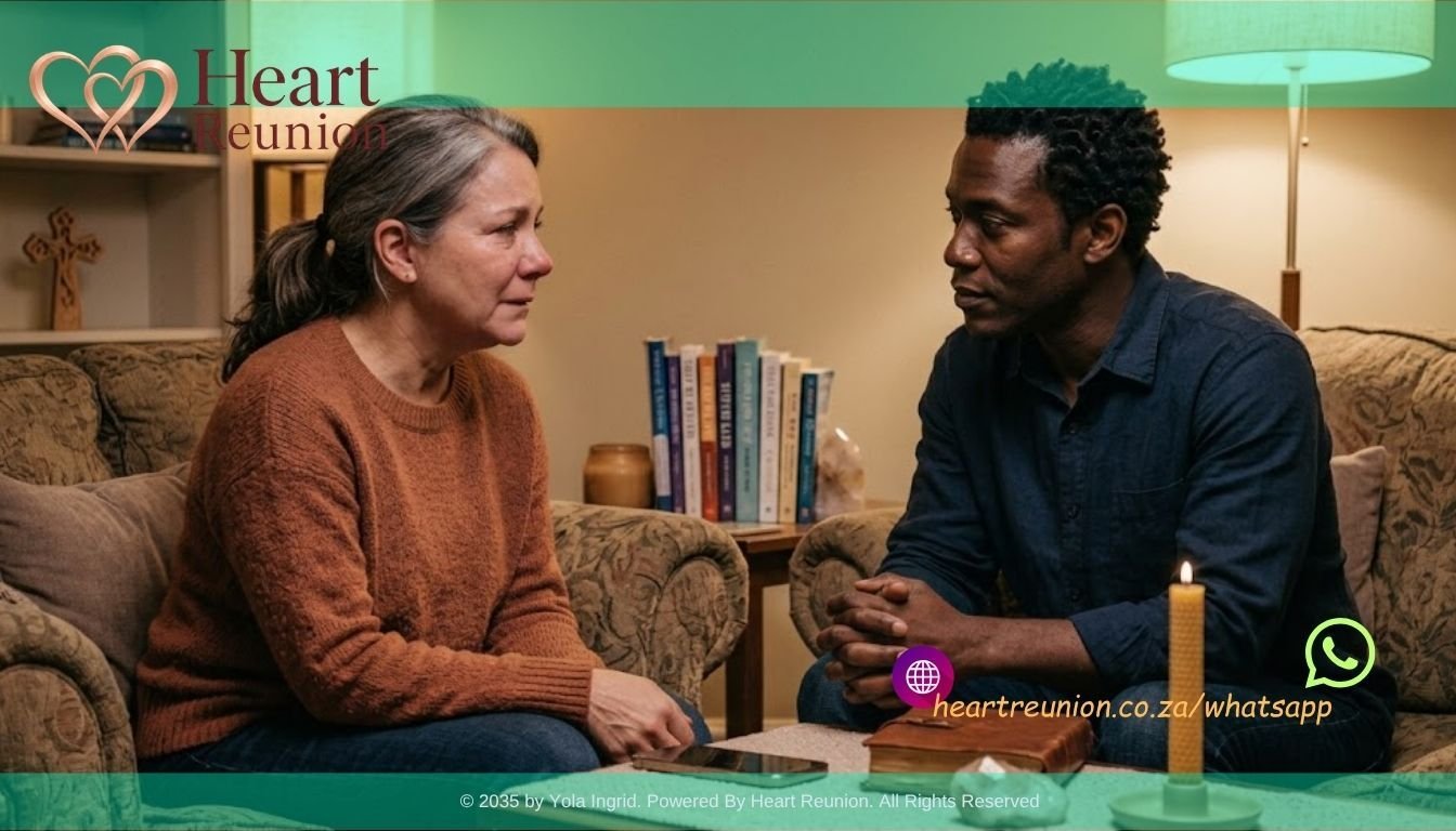 Spiritual relationship consultant listening with care during a private conversation (1)